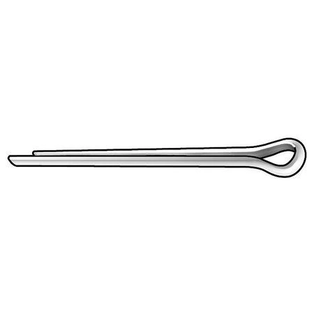 Zoro Select Wwg-156-2000-Lz Cotter Pin,Ext Prong,5/32"Dx2" L,Pk500