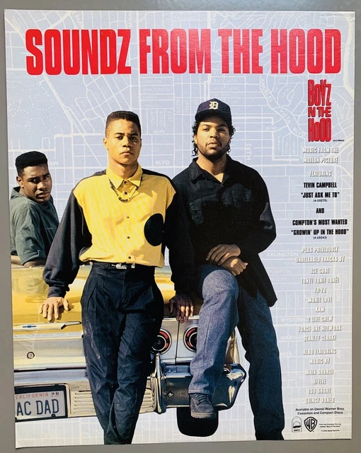 BOYZ N THE HOOD 1991 original PROMO ADVERT Soundtrack Album ICE CUBE