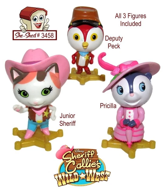 DISNEY SHERIFF CALLIES Wild West Lot of 3 Jr Sherrif, Pricilla, Deputy