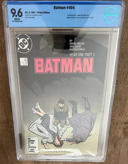 CBCS 9.6 ^ Batman #404 by Miller & Mazzucchelli (DC Comics 1987) Year One cgc NM