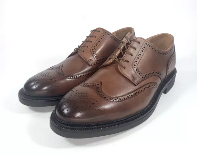 Polo Ralph Lauren Asher Wingtip Brown Leather Dress Shoes 17953 Men Size 10.5