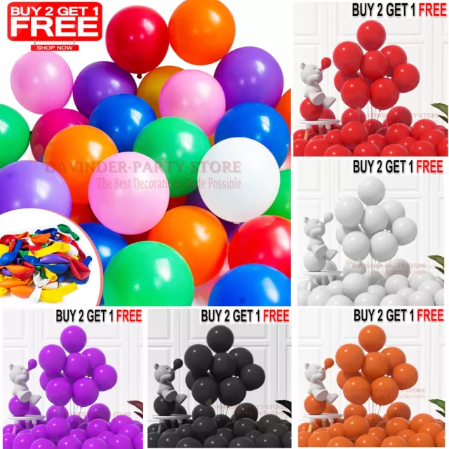 5" 10" 12" inch PLAIN latex balloons WHOLESALE party birthday 100 wedding UK