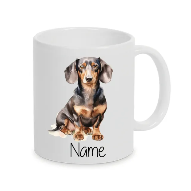 Personalisierte Tasse Hund Dackel mit Namen -5 Varianten