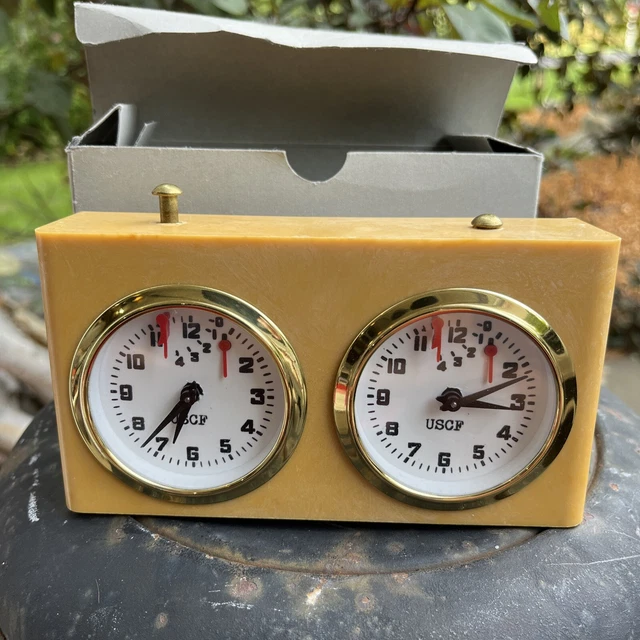 VINTAGE USCF CHESS Clock Analog Mechanical Timer Made In West Germany w