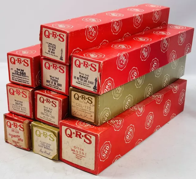 QRS player Piano Word Rolls Lot Of 10