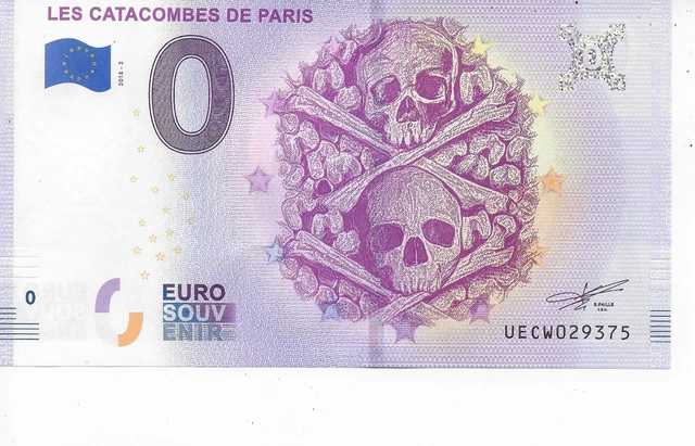 Billet 0 Euro 2018-3 Les Catacombes De Paris