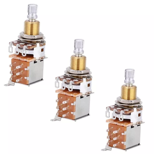 3Pcs A500K Potentiometer Push Pull Switch Guitar Control Pot Electric8080