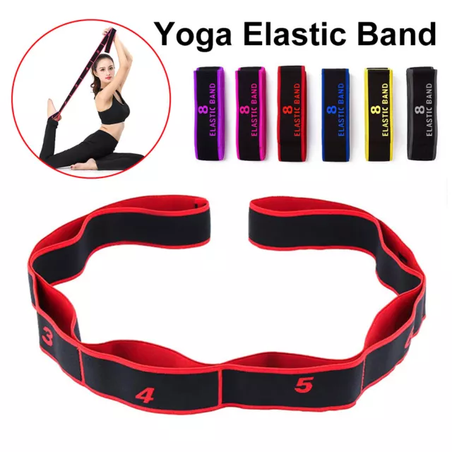 Yoga Belt Flexibility Stretch Band Resistance Strap for Dance Ballet Gym Trainer