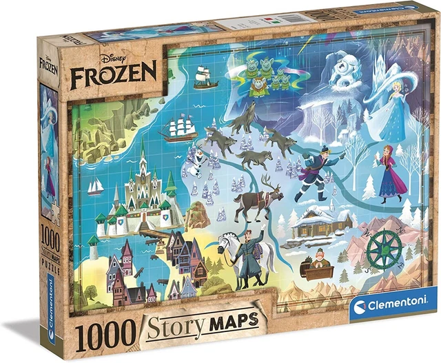 CLEMENTONI - PUZZLE Disney Maps La reine des neiges - 1000 pièces ...