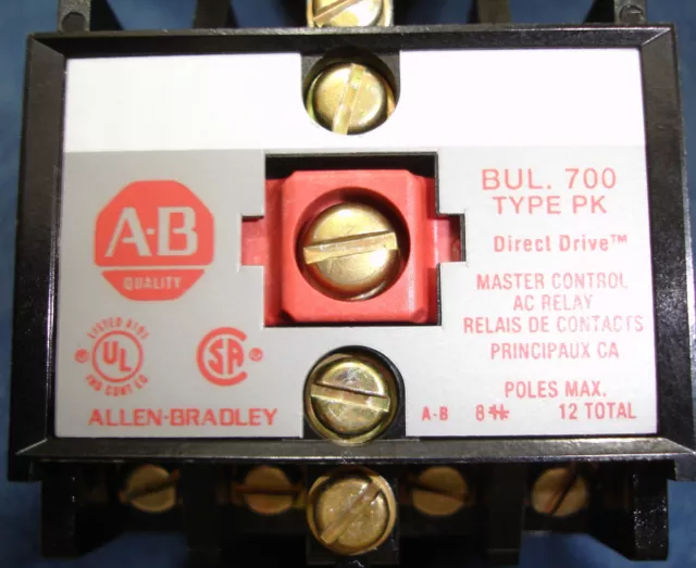 New Allen Bradley Control Relay 700PK800A1  BUL 700 Type PK 8 Pole 20 amp