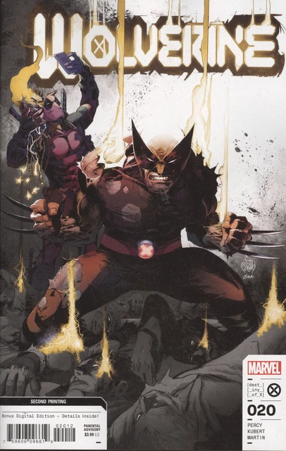 Wolverine #20 2Nd Printing Kubert Variant Vf/Nm Marvel Hohc 2022