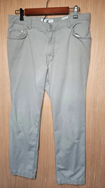 Brax Pants Mens SZ 36 x 34 Cooper Fancy Gray Straight Leg Casual Cotton Stretch