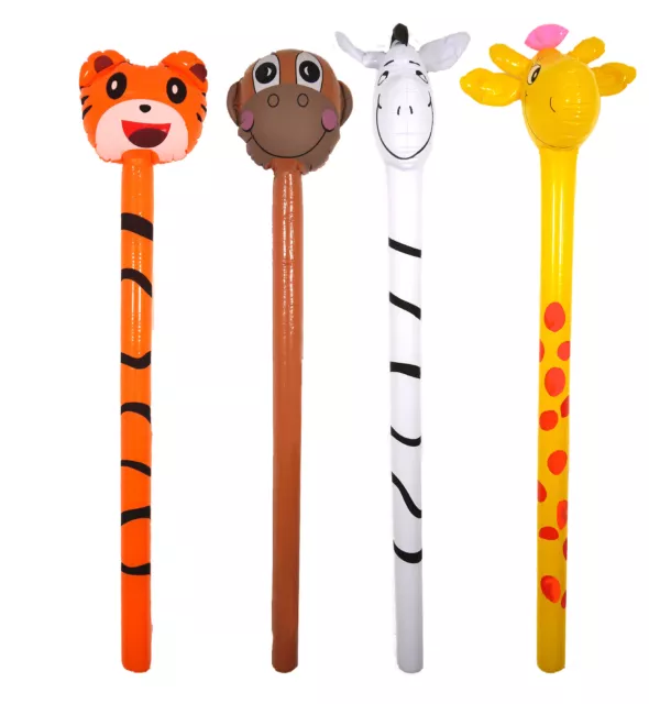 Large Inflatable Jungle Animal Stick - Blow Up Toy Loot/Party Bag Filler Giraffe