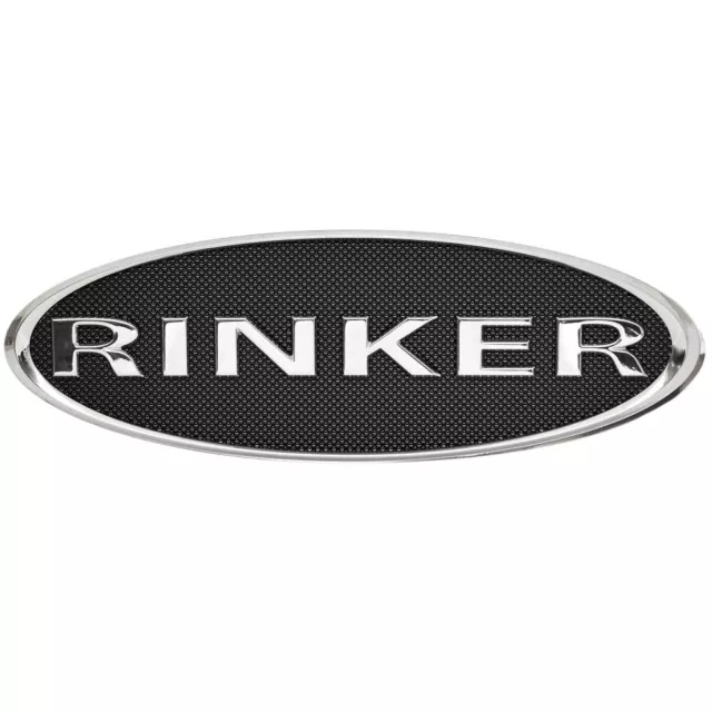 Rinker Boat Raised Emblem Decal 2190231 | 20 1/2 Inch Silver Black