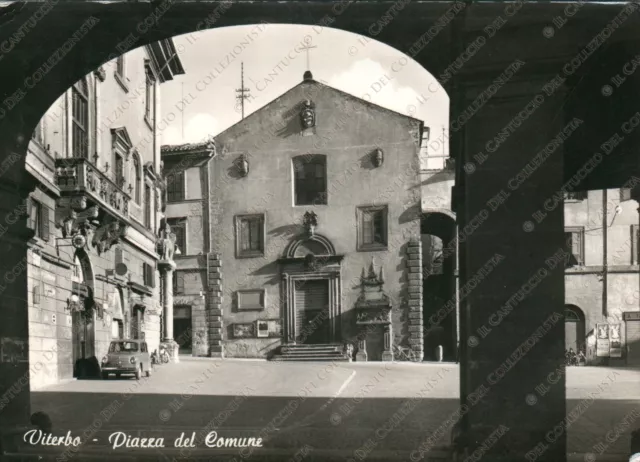 1963 VITERBO Piazza del Comune Cartolina