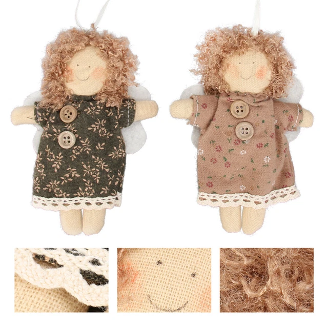 2 Pcs Puppenanhänger Weihnachtsdekoration Mini-Puppen Plüschpuppe Dekorationen