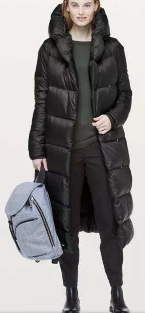 Lululemon Women's Cloudscape Wrap Down Coat Black or Dark Olive Green