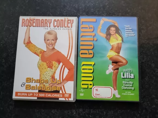 Fitness DVD's Latina Tone Lilia from Strictly Come Dancing & Rosemary Conley DVD