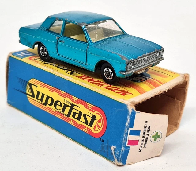 MATCHBOX SUPERFAST 25 Ford Cortina Blue Vintage Car Restoration Spares EUR 37 90 PicClick FR