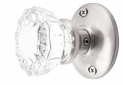 Glass Door Knob Antique Reproduction-Surface Mount Single Dummy(Brushed Nickel)