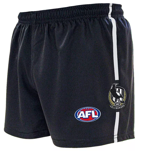 Afl Collingwood Magpies "New Design" Kids Footy Shorts - Brand New