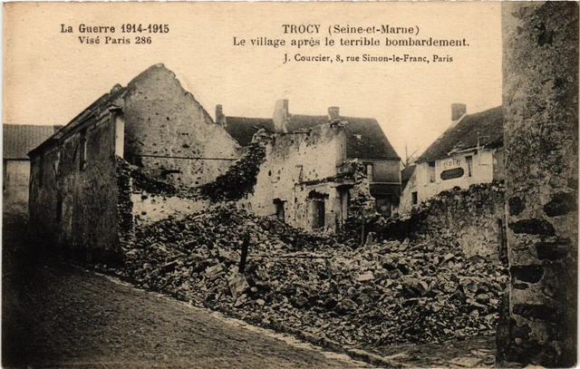 CPA AK Military - Trocy - The village after the terrible bombing (697322)