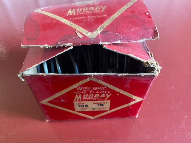 Nos Vintage Double Wire Band Screw Hose Clamp 1" Murray Nos Vintage Double Wire Band Screw Hose Clamp 1" Murray