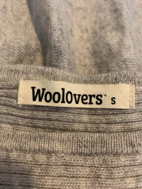 WoolOvers grey merino/cashmere blend knit jumper Small