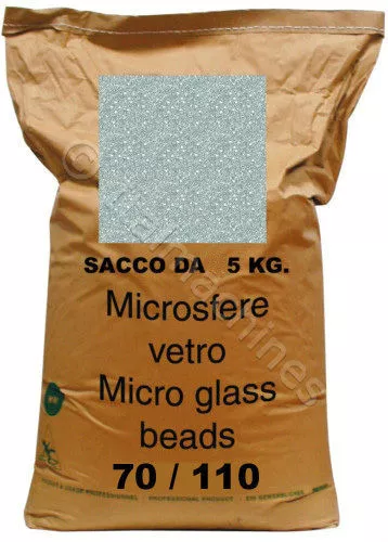 Graniglia Mini Sacco 5 Kg Microsfere Di Vetro Per Sabbiatrice 70 - 110 Finissima