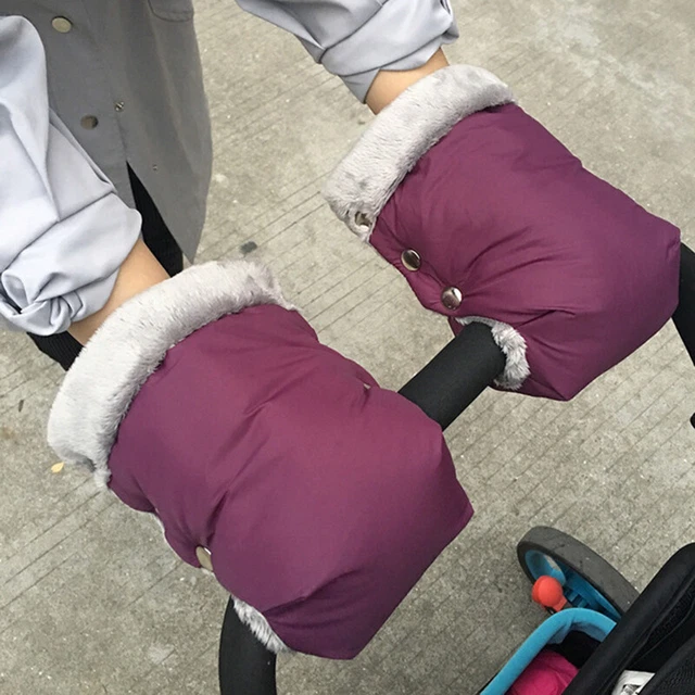 Gants en peluche écharpe imperméable gilet chaud main écharpe poussette bébé pFU