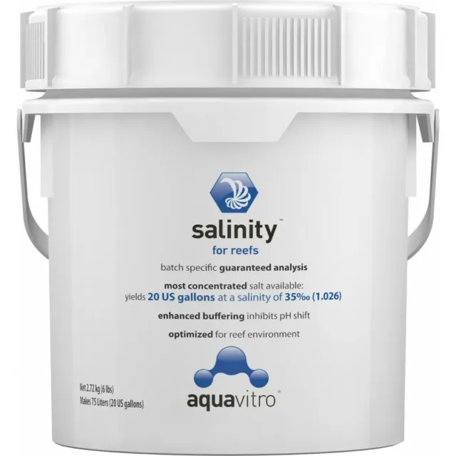 Aquavitro Salinity 2.7kg 75l Reef Marine Salt Essential Minerals Coral Fish Tank