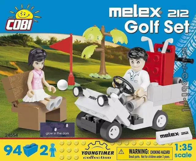 Melex 212 Golf Set - 94 pièces - 2 figurines 1/35 Cobi