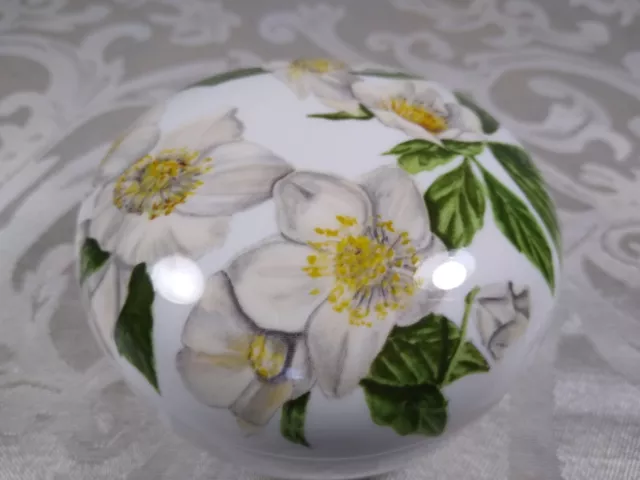 Vintage Villeroy & Boch Luxembourg Candy Trinket Box w/lid Christmas Rose