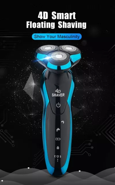 4D Electric Shaver 3 Rotary Head Razor Beard Trimmer Blad Men's USB Rechargeable 3