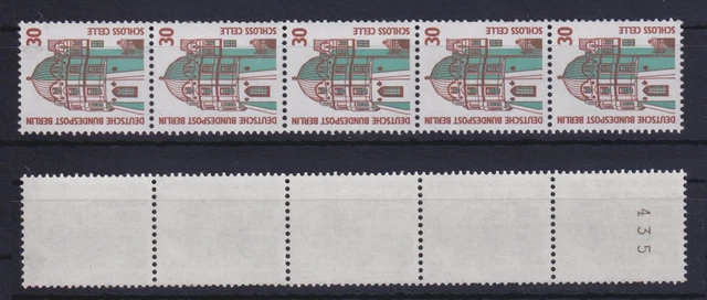 Berlin 793 A RM 5er Streifen mit ungerader Nummer SWK 30 Pf postfrisch