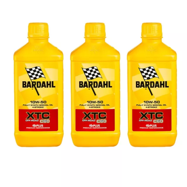 3 Litri BARDHAL XTC C60 10W50 OFF ROAD Olio Moto 4T Enduro Cross Fuoristrada