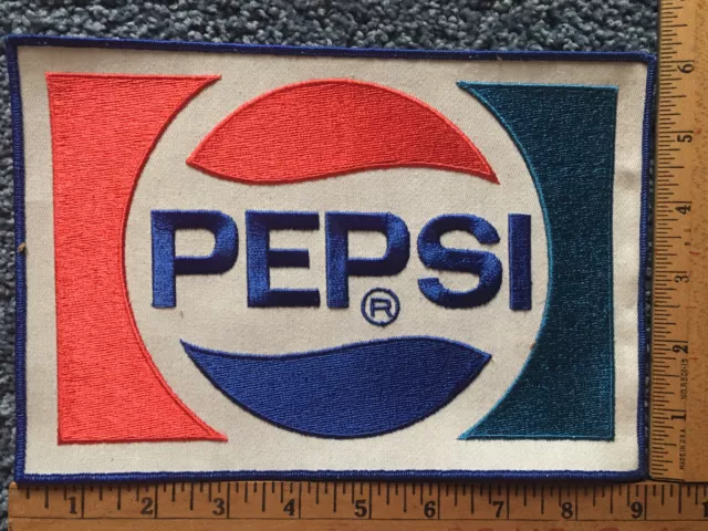 Vintage 1980’s Large Pepsi Cola Uniform Back Patch NOS Never Used soda