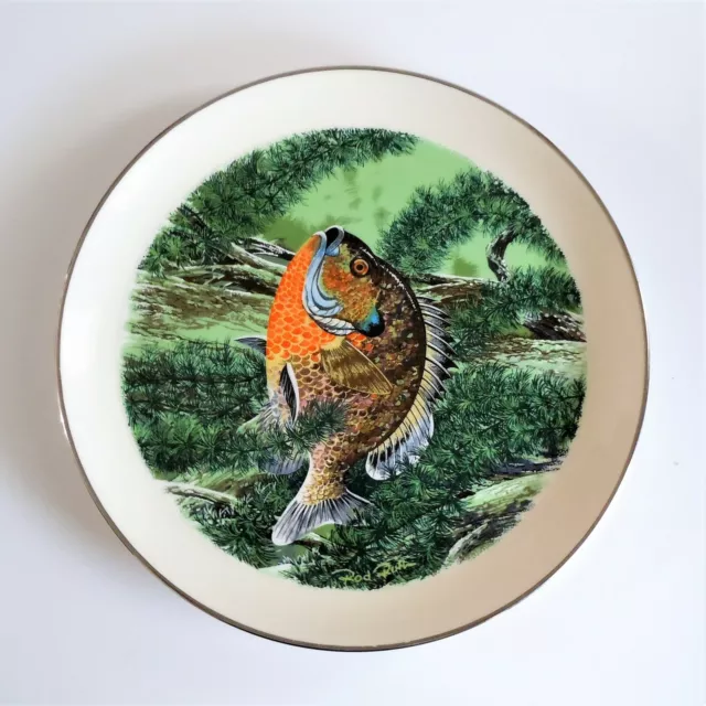 Collector Plate Bluegill Fish Pickard Serial Number 881 Artist Rod Ruth