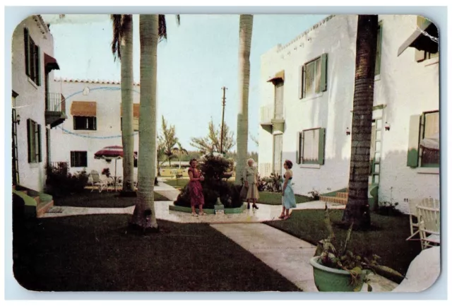 1950 Fountain Court Apartments Hollywood By The Sea Florida FL Vintage Postcard