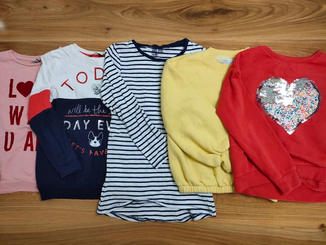 {E127} girls 7-8 years top sweatshirt bundle NEXT George TU