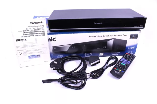 Panasonic DMR-BCT750 Blu-Ray-Recorder 500 GB HDD Schwarz DVB-C/T Heimkino Cinema