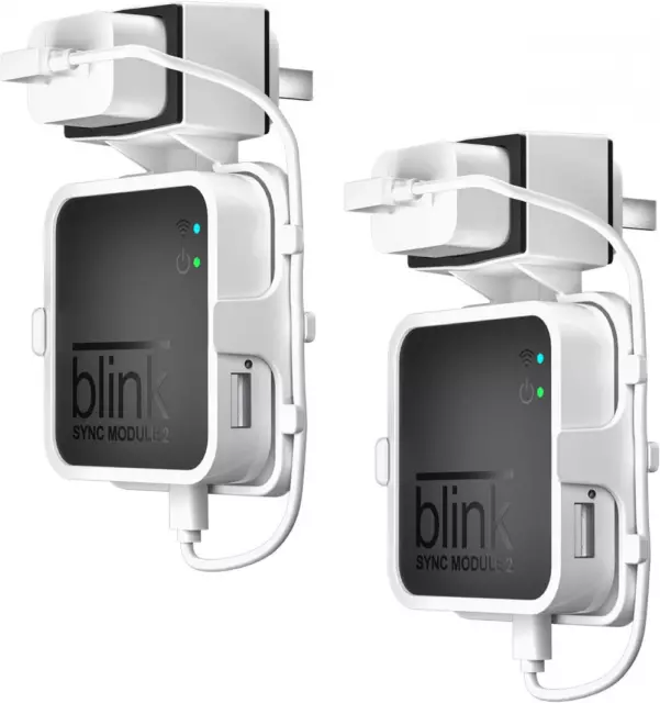 Outlet Wall Mount for Blink Sync Module 2,Simple Bracket 2 Pack, White