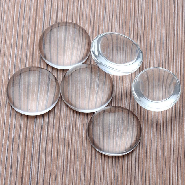 6 mm-50 mm Kristallklar Rund Cabochon Flache Rückseite Glas Kuppel Fliese Schmuckherstellung 3