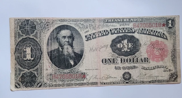 Series 1891 One Dollar $1 Treasury Stanton Note,Great Example Of A Scarce Note