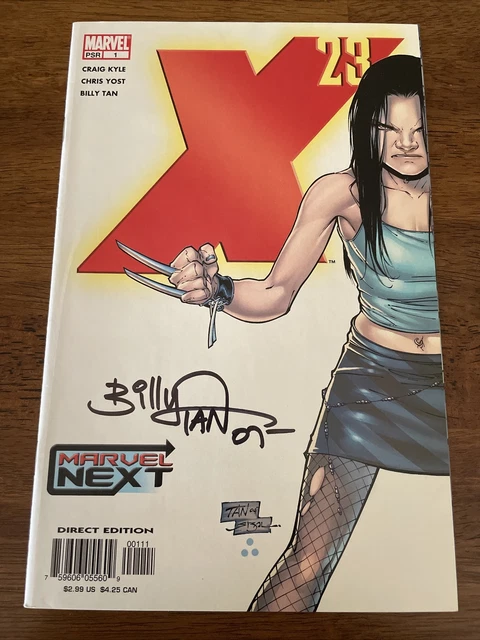 Marvel Next X-23 #1 2005 DF Signed Billy Tan W/DF COA Sarah Kinney 1st Series