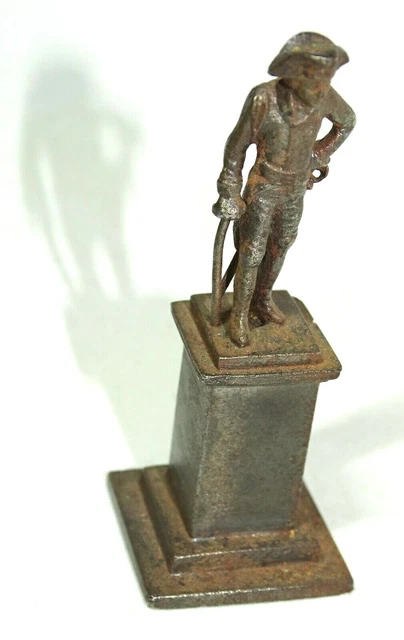 Statuette De Frédéric Ii De Prusse En Fonte De Fer Sur Socle
