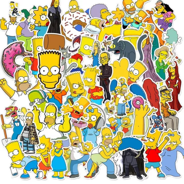 50x Aufkleber Simpsons Stickerbomb Style Decals Sticker Laptop Skateboard Gitar