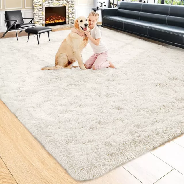 Large Shaggy Rugs Anti Slip Soft Fluffy Rug Living Room Bedroom Thick Carpet Mat