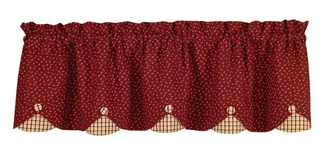 Apple Jack Scalloped Valance by Park Designs Apple Jack Scalloped Valance by Park Designs
