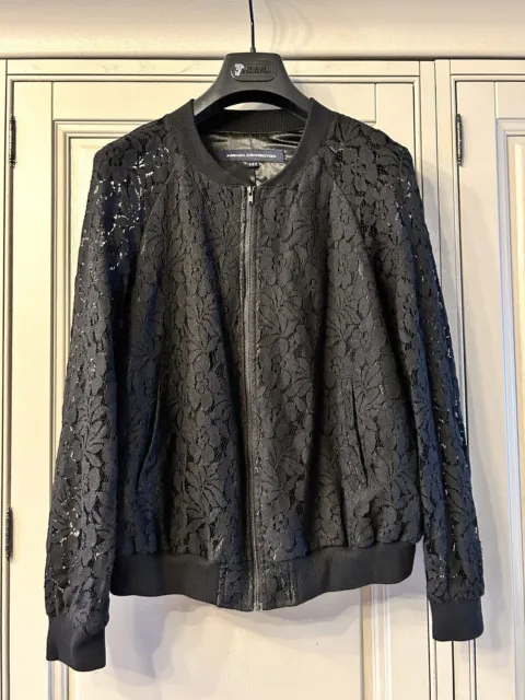 TOPSHOP BLUE BLACK Woman Faux Silk Bomber Reversible Embroidered Jacket UK  12 £25.00 - PicClick UK